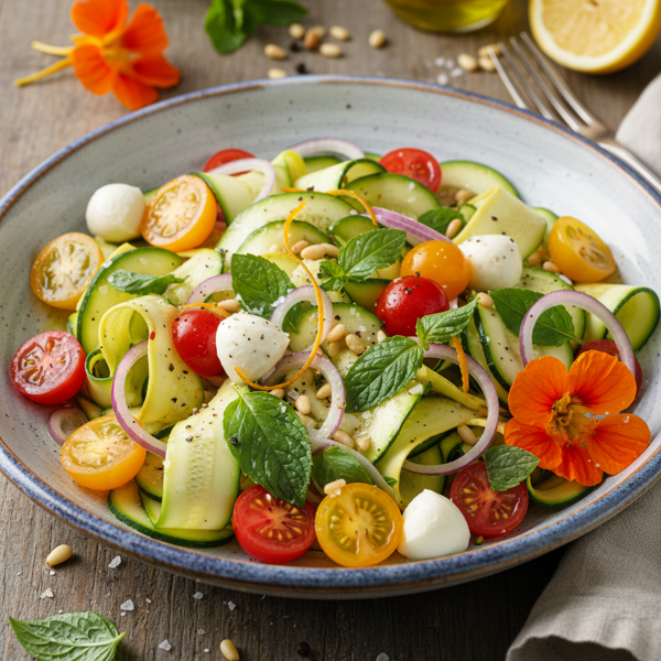 Zesty Marinated Zucchini Salad with Seasonal Additions recipe