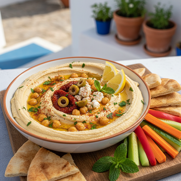 Zesty Mediterranean Hummus Delight recipe