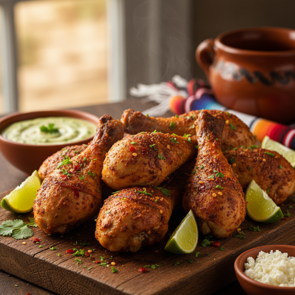 Zesty Mexican Baked Chicken Legs recipe