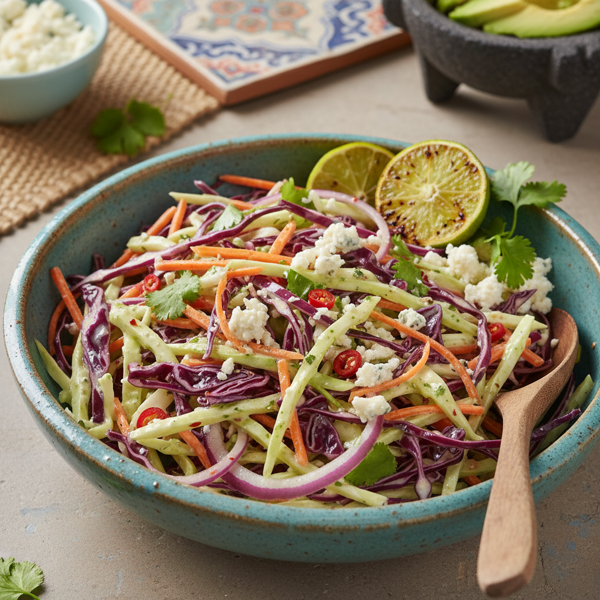 Zesty Mexican Blue Cheese Slaw recipe