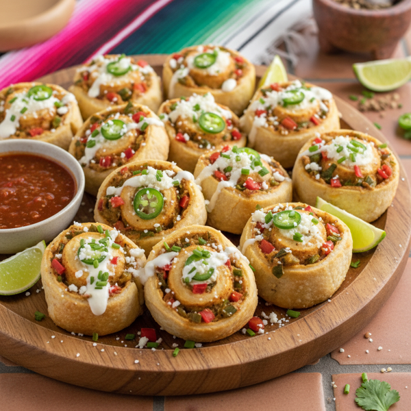 Zesty Mexican Cream Cheese Roll-Ups recipe