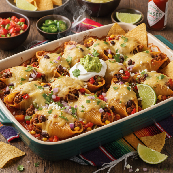 Zesty Mexican Fiesta Stuffed Shells recipe