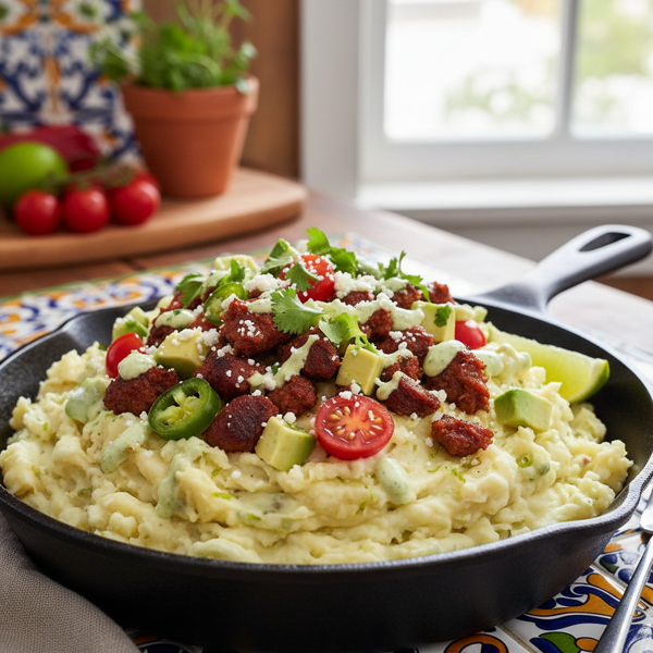 Zesty Mexican Loaded Mashed Potatoes recipe