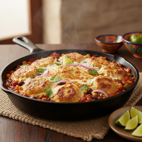 Zesty Mexican Ravioli Skillet recipe