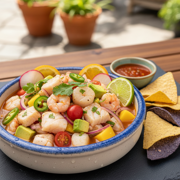 Zesty Mexican Seafood Ceviche recipe