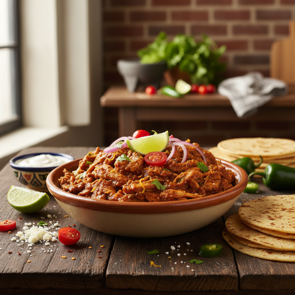 Zesty Mexican Spicy Shredded Chicken (Slow Cooker) recipe