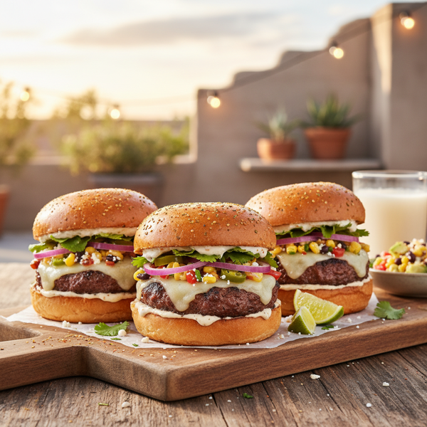 Zesty Mexican Street Burgers recipe