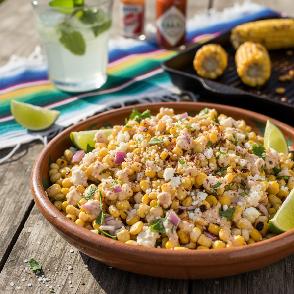 Zesty Mexican Street Corn Salad recipe