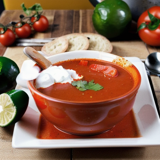Zesty Mexican Tomato Lime Soup recipe