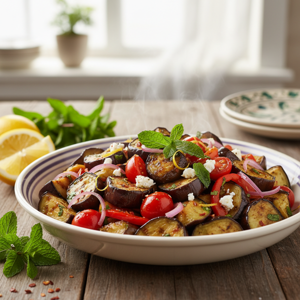 Zesty Mint-Infused Eggplant Medley recipe