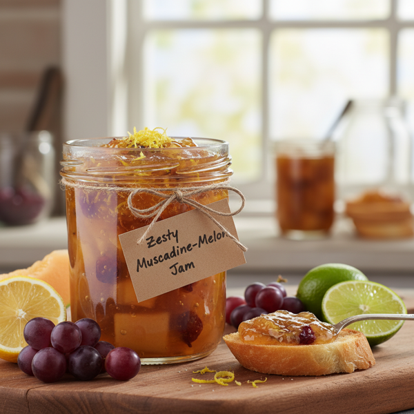 Zesty Muscadine-Melon Jam recipe