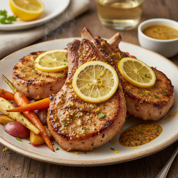 Zesty Mustard-Glazed Pork Chops recipe