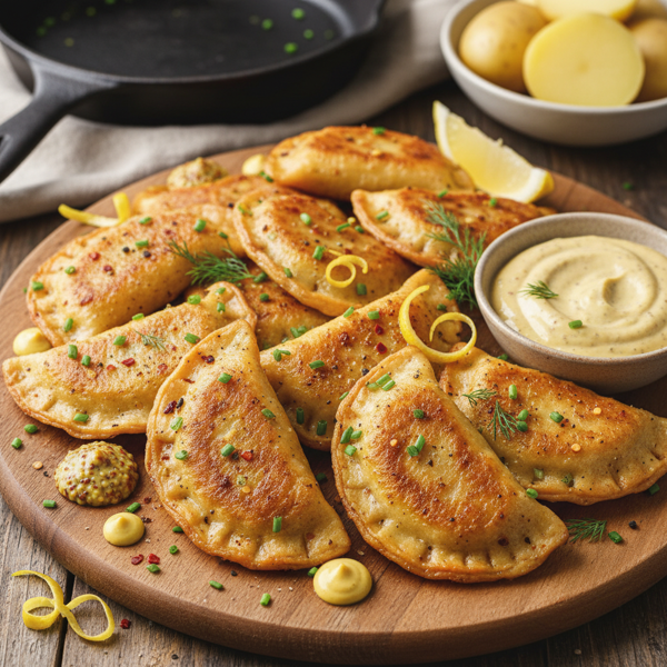 Zesty Mustard-Infused Potato Pierogies recipe