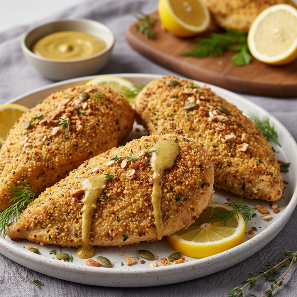 Zesty Mustard Crunch Baked Chicken recipe