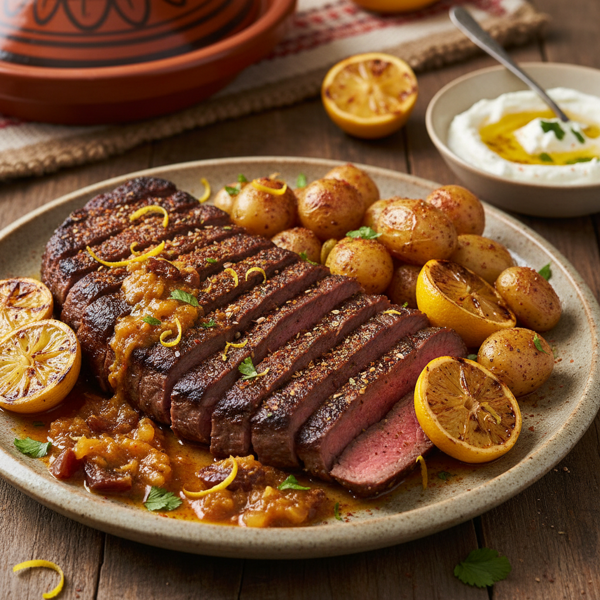 Zesty North African Spice-Flanked Steak recipe