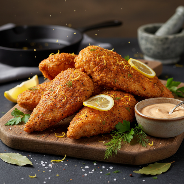 Zesty Old Bay Fried Chicken Breasts recipe