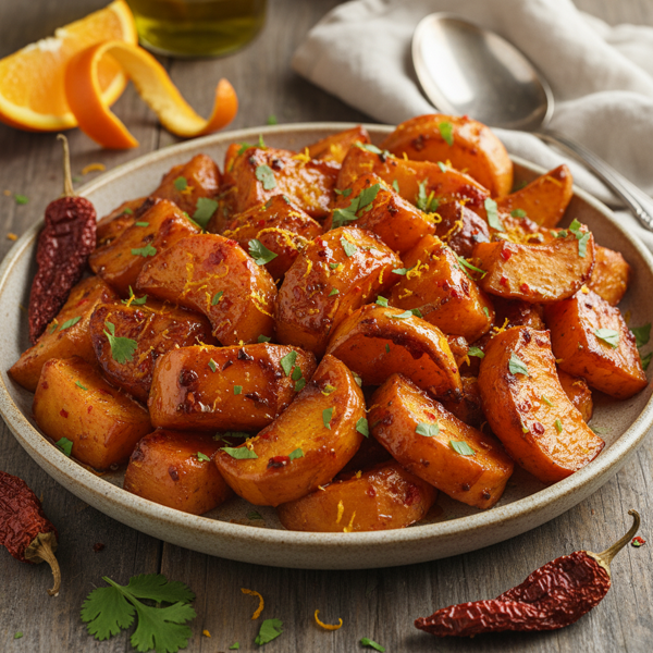 Zesty Orange-Chipotle Glazed Roasted Yams recipe