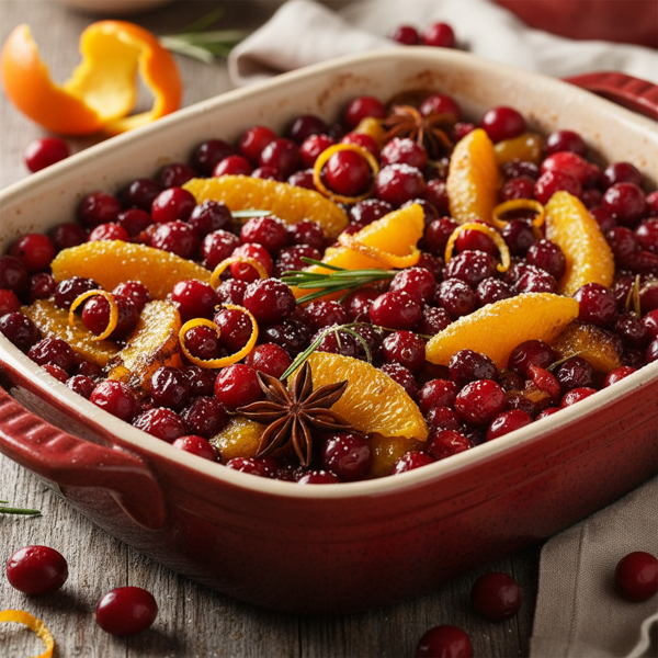 Zesty Orange-Infused Baked Cranberries recipe