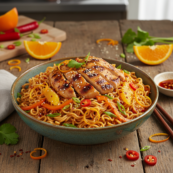 Zesty Orange Chili Noodle Delight recipe