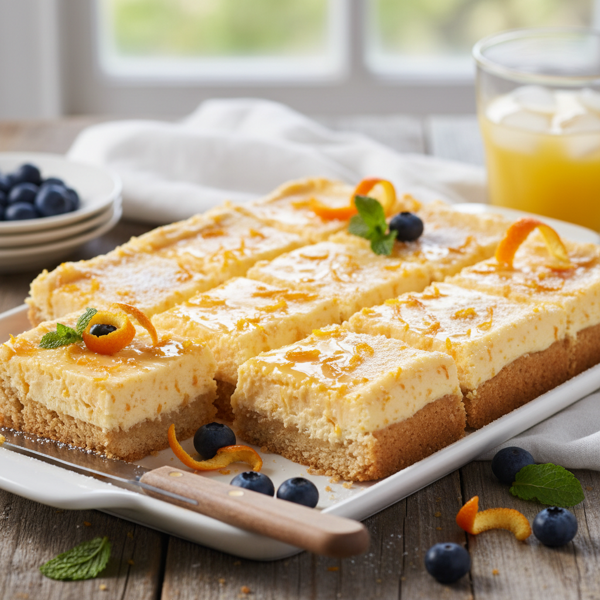 Zesty Orange Cream Cheese Bars recipe