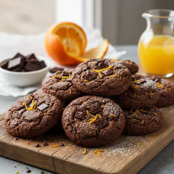Zesty Orange Dark Chocolate Delight Cookies recipe