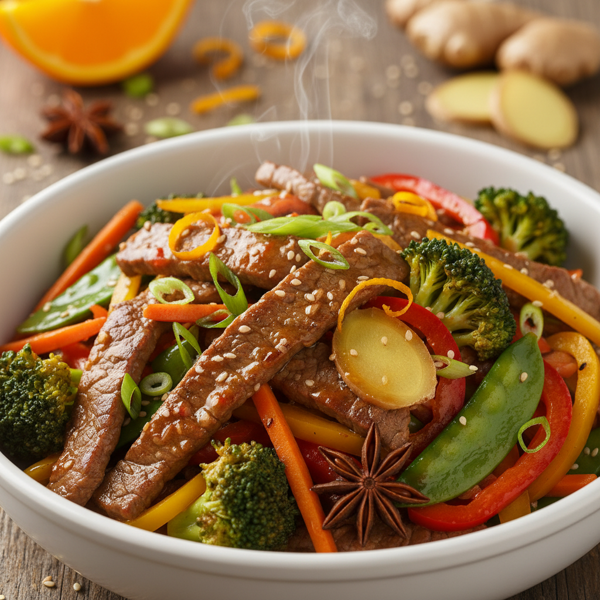 Zesty Orange Ginger Beef Stir-Fry recipe