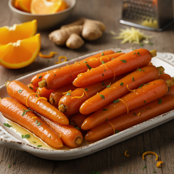 Zesty Orange Ginger Glazed Carrots recipe