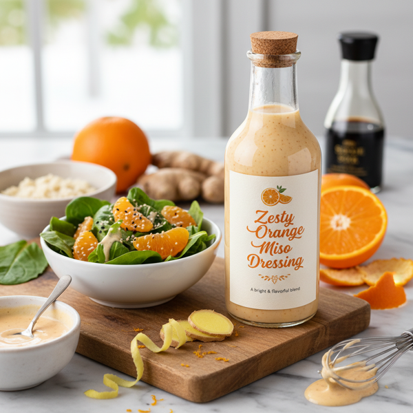 Zesty Orange Ginger Miso Dressing recipe