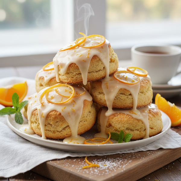 Zesty Orange Glazed Scones recipe