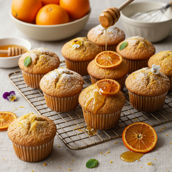 Zesty Orange Honey Muffins recipe