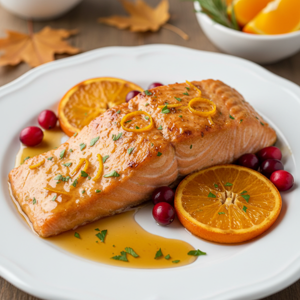 Zesty Orange Maple-Glazed Salmon Delight recipe