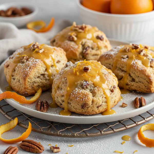 Zesty Orange Pecan Scones recipe