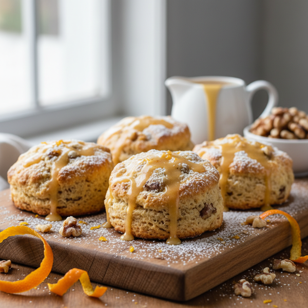 Zesty Orange Walnut Scones recipe