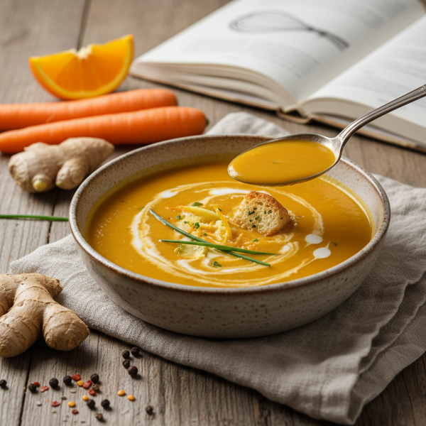 Zesty Orange and Ginger Carrot Soup recipe