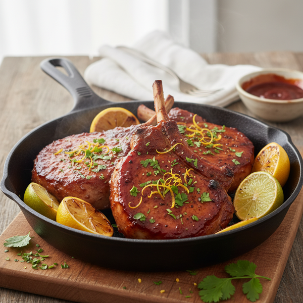Zesty Oven-Baked BBQ Pork Chops recipe