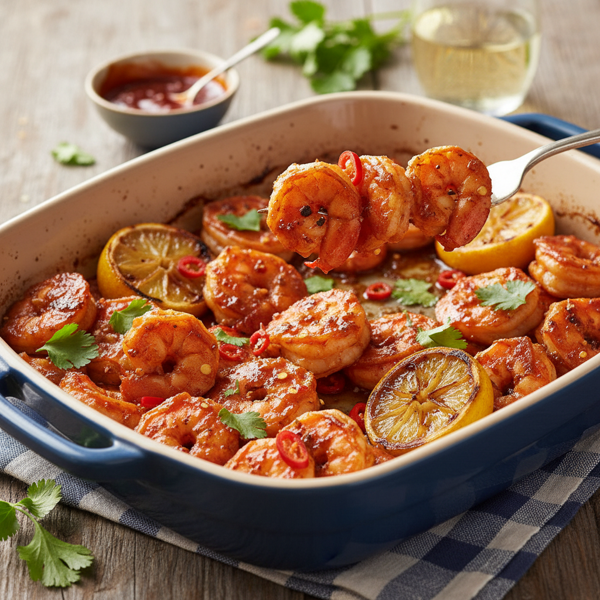 Zesty Oven-Baked BBQ Shrimp Delight recipe