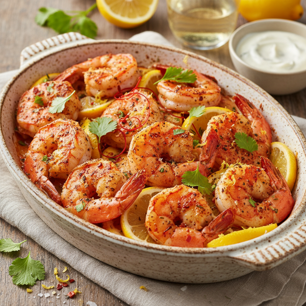 Zesty Oven-Baked Spicy Shrimp Delight recipe