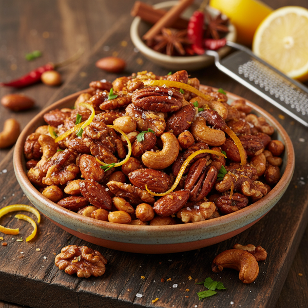 Zesty Oven-Roasted Spiced Nuts recipe