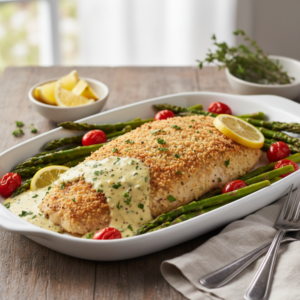 Zesty Parmesan-Dijon Tilapia Bake recipe