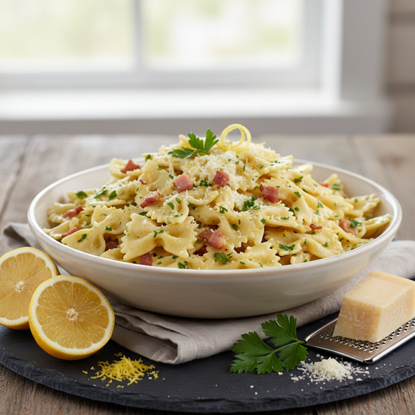 Zesty Parmesan Bowtie Pasta Delight recipe