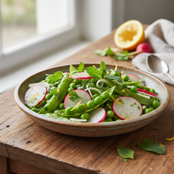 Zesty Pea and Radish Salad recipe