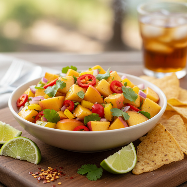 Zesty Peach & Pepper Salsa recipe