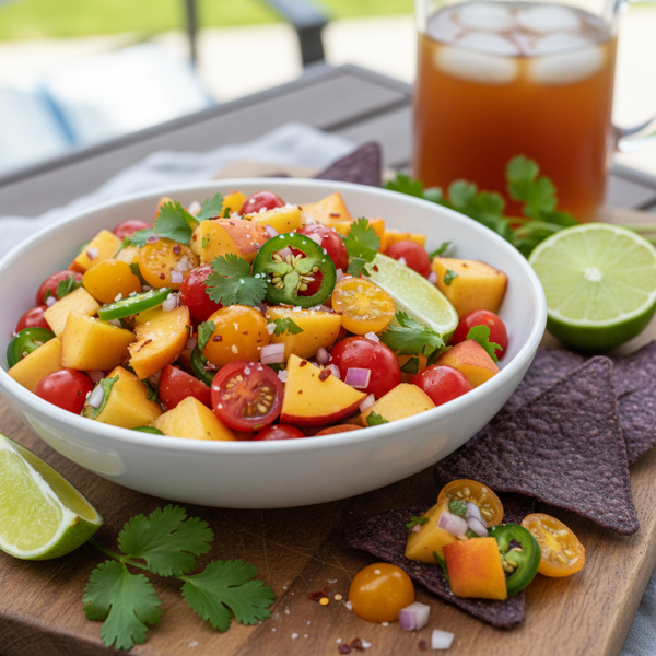 Zesty Peach and Tomato Salsa recipe