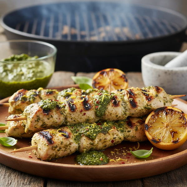 Zesty Pesto Marinade for Grilling recipe