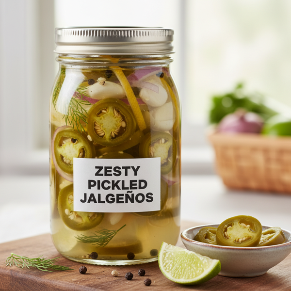 Zesty Pickled Jalapeños recipe