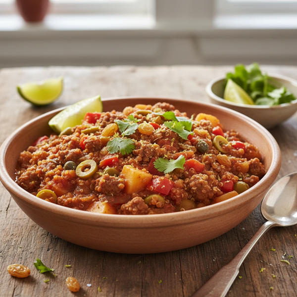 Zesty Quinoa Picadillo Stew recipe
