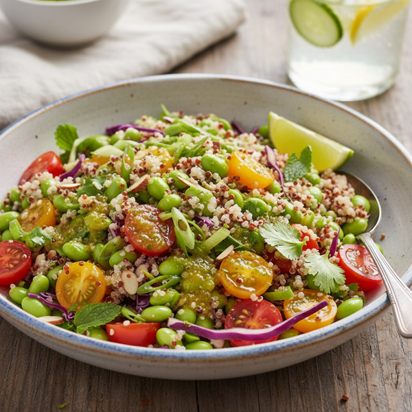 Zesty Quinoa and Edamame Power Salad recipe