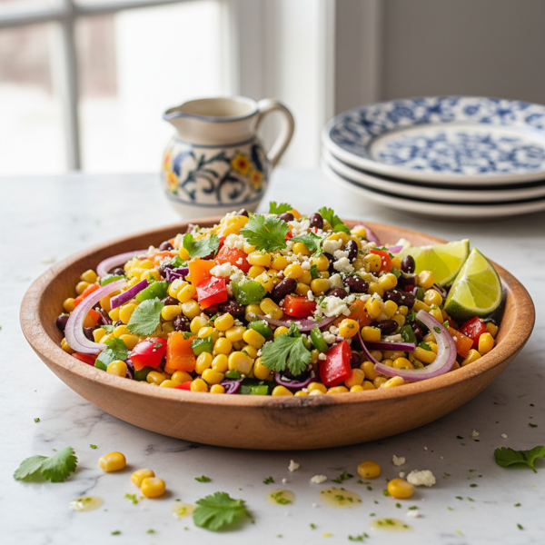 Zesty Rainbow Corn Salad recipe