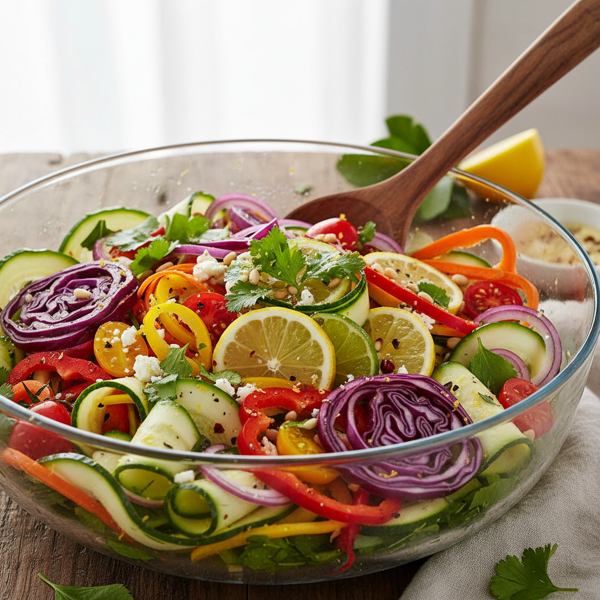 Zesty Rainbow Vegetable Salad recipe