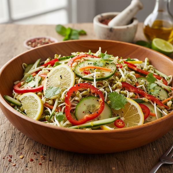 Zesty Raw Mung Bean Sprout Salad recipe